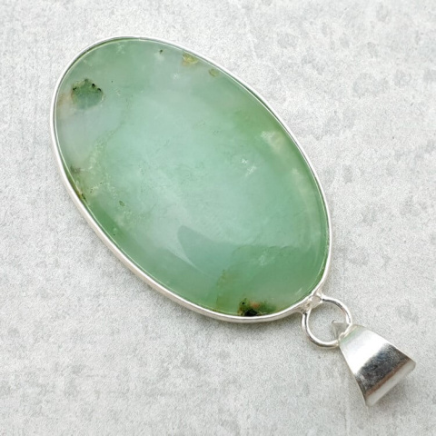 Chrysoprase pendant 38x24 mm no. 73 Chrysoprase pendant 38x24 mm no. 73