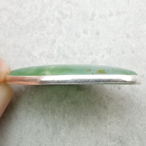 Chrysoprase pendant 38x24 mm no. 73 Chrysoprase pendant 38x24 mm no. 73