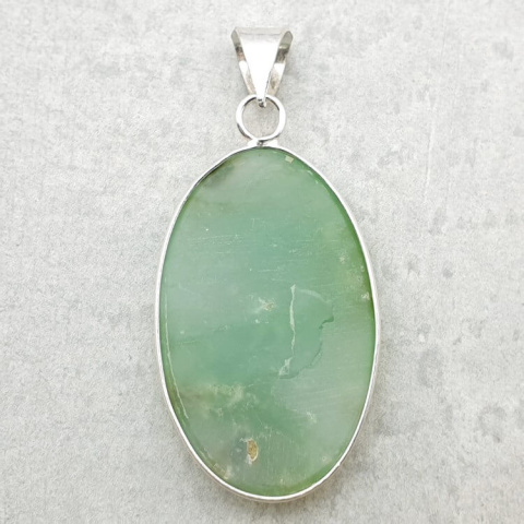 Chrysoprase pendant 38x24 mm no. 73 Chrysoprase pendant 38x24 mm no. 73