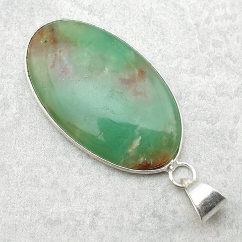 Chrysoprase pendant 40x23 mm no. 107 Chrysoprase pendant 40x23 mm no. 107