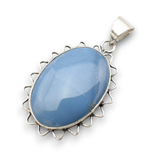 Blue opal pendant 30x21 mm no 75