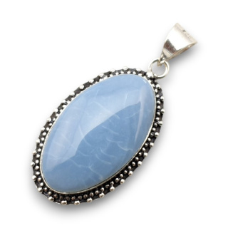 Blue opal pendant 32x19 mm no 85
