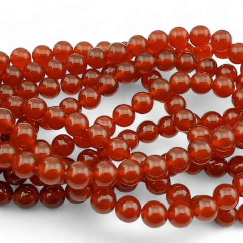 Agat karneol kula 10 mm 5 szt Agat karneol kula 10 mm 5 szt