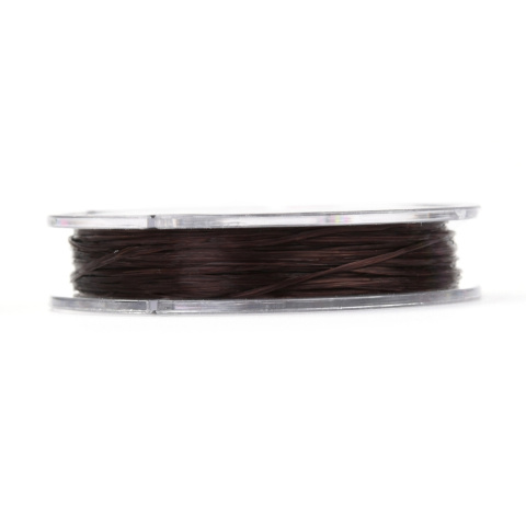 Gumka silikonowa płaska brązowa 0,8 mm szpula Gumka silikonowa płaska brązowa 0,8 mm szpula