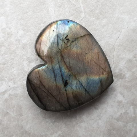 Labradorite cabochon heart 28x26 mm no 140 Labradorite cabochon heart 28x26 mm no 140