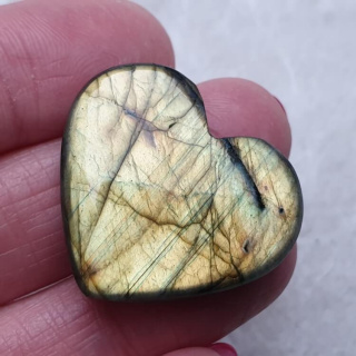 Labradoryt kaboszon serce 29x26 mm nr 147