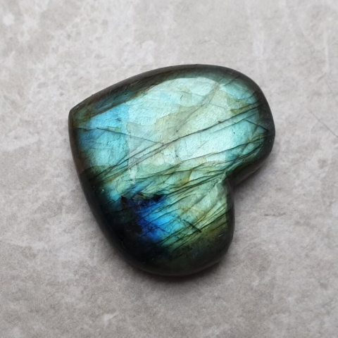 Labradorite cabochon heart 30x27 mm no. 148 Labradorite cabochon heart 30x27 mm no. 148