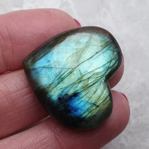 Labradorite cabochon heart 30x27 mm no. 148 Labradorite cabochon heart 30x27 mm no. 148